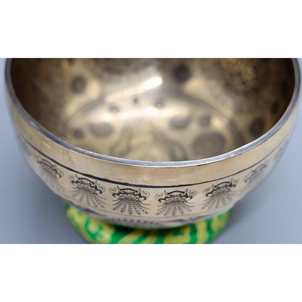 Seven Chakra Yogini Carved Singing Bowl