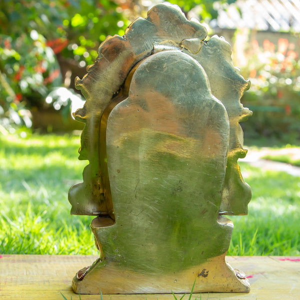 Shakyamuni Buddha Pure Bronze Statue with Coral, Turquoise and Lapis Stone Inlaid