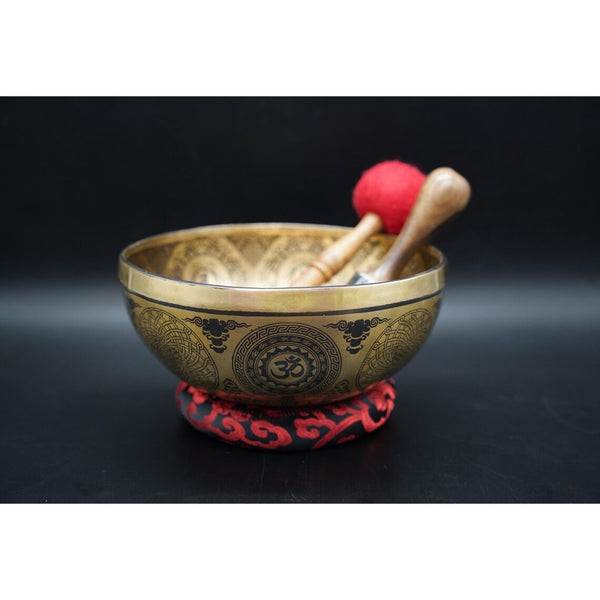 Mantra Mandala Carved Singing Bowl