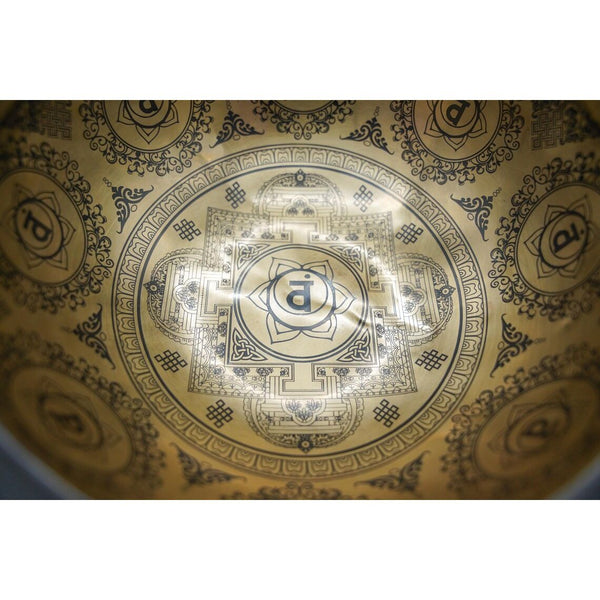 Mantra Mandala Carved Singing Bowl
