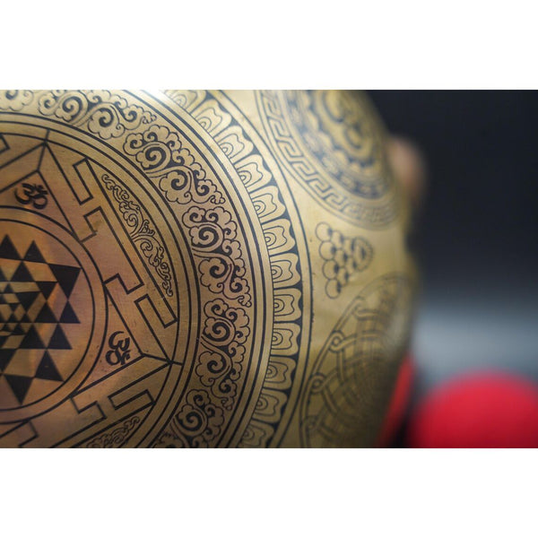 Mantra Mandala Carved Singing Bowl