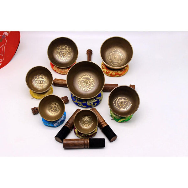 Set of 7 Chakra Align Singing Bowl Set