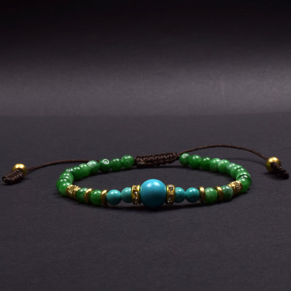 Tibetan Turquoise & Jade Harmony Bracelet