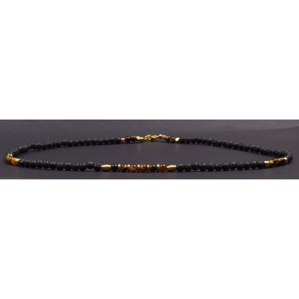 Lava & Tiger Eye Short Mala