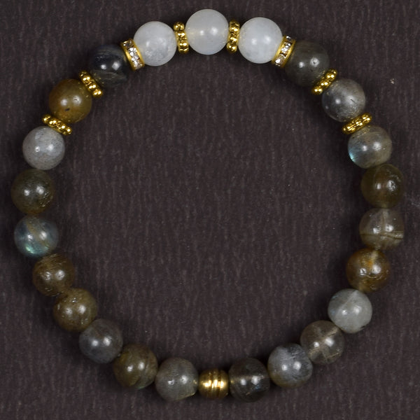 Labradorite & Moonstone Bracelet – Intuition & Transformation