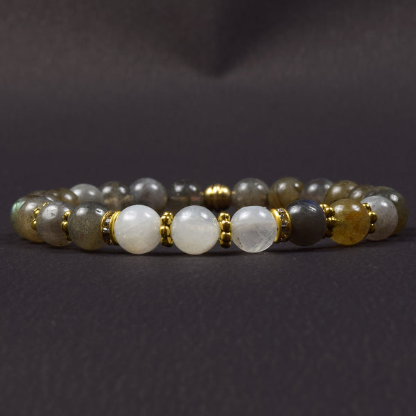 Labradorite & Moonstone Bracelet – Intuition & Transformation