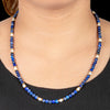 Lapis and Pearl Short Mala