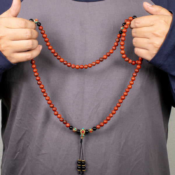 Red Jasper Determination Mala