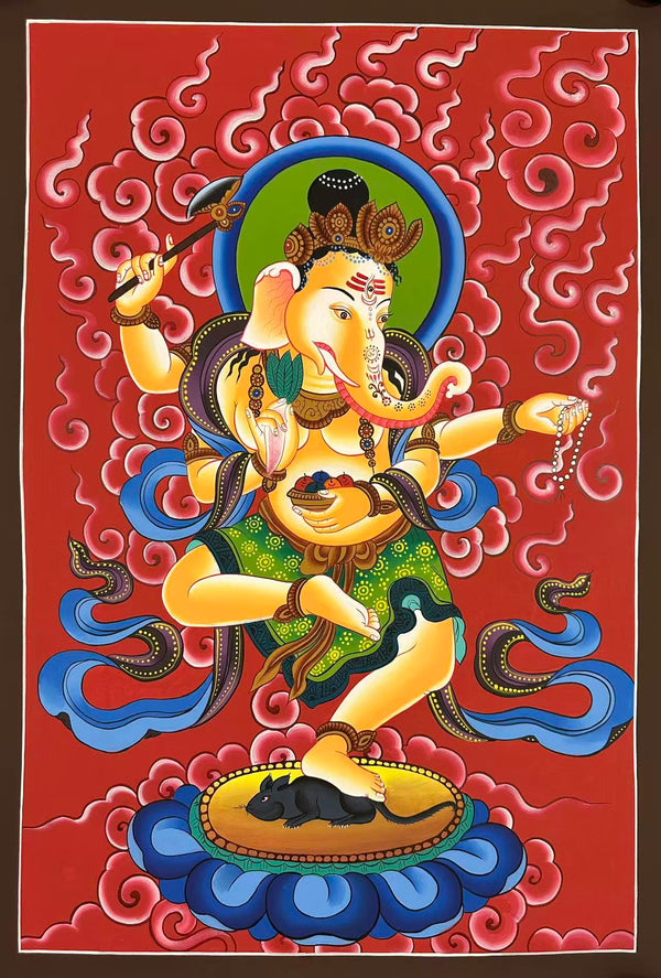 Ganesh Thangka Painting
