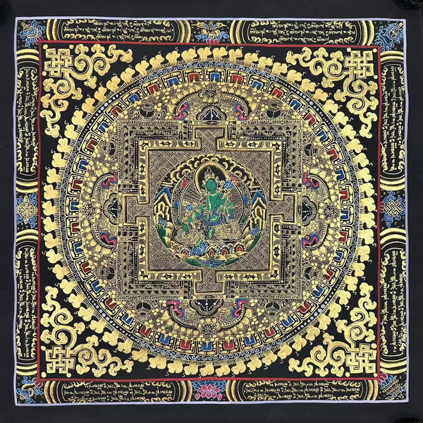 Green Tara Mandala Thangka