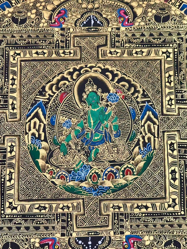 Green Tara Mandala Thangka