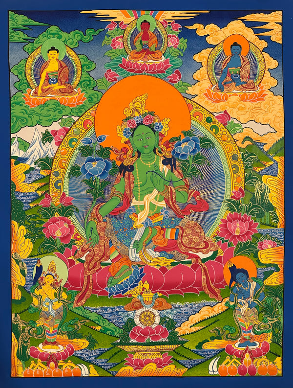 Green Tara Large Thangka