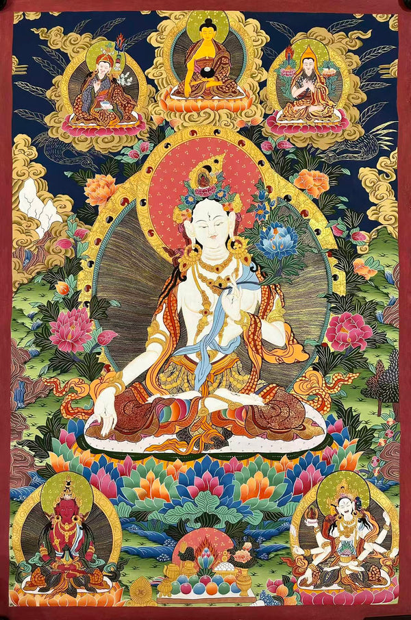 White Tara Large Thangka
