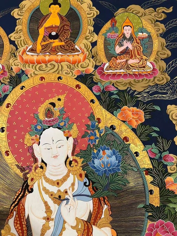 White Tara Large Thangka