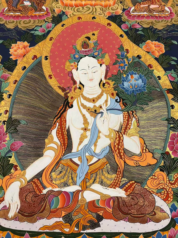 White Tara Large Thangka