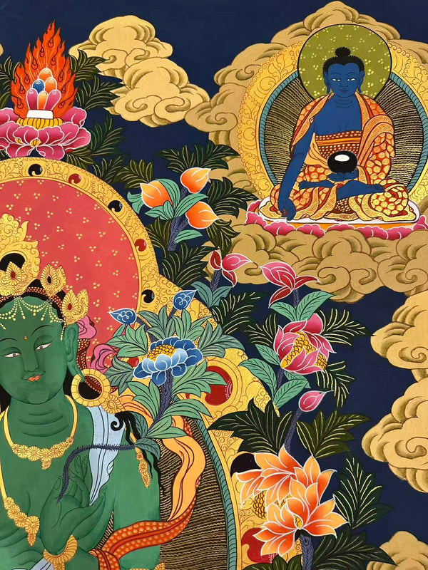 Green Tara Large Thangka