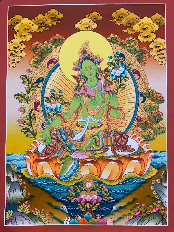 Green Tara Thangka