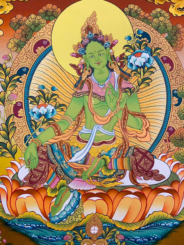 Green Tara Thangka