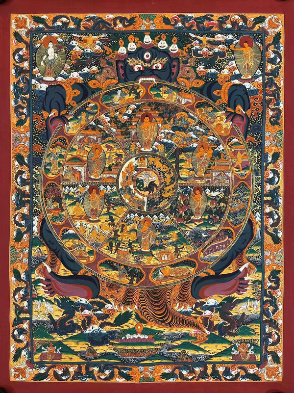 Wheel Of Life Masterpiece Large Thangka