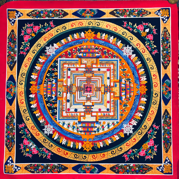 Kalachakra Mandala Large Tibetan Thangka Painting