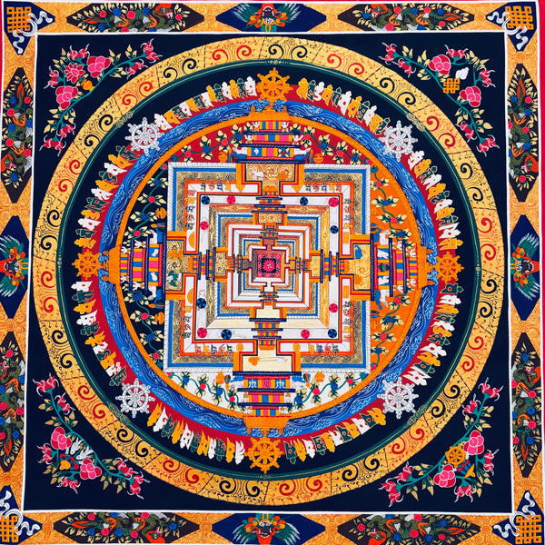 Kalachakra Mandala Large Tibetan Thangka Painting