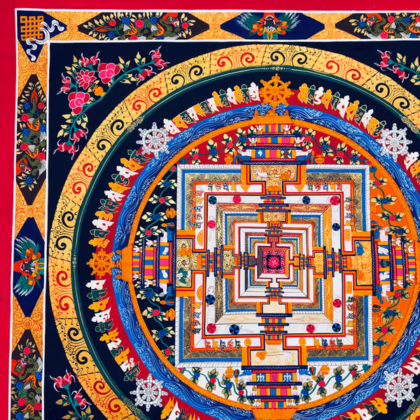 Kalachakra Mandala Large Tibetan Thangka Painting