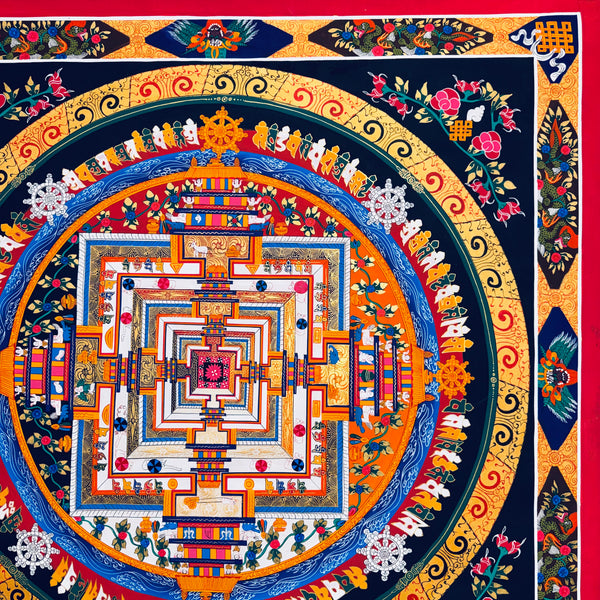Kalachakra Mandala Large Tibetan Thangka Painting