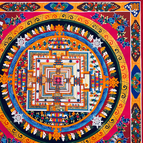Kalachakra Mandala Large Tibetan Thangka Painting