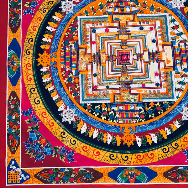 Kalachakra Mandala Large Tibetan Thangka Painting