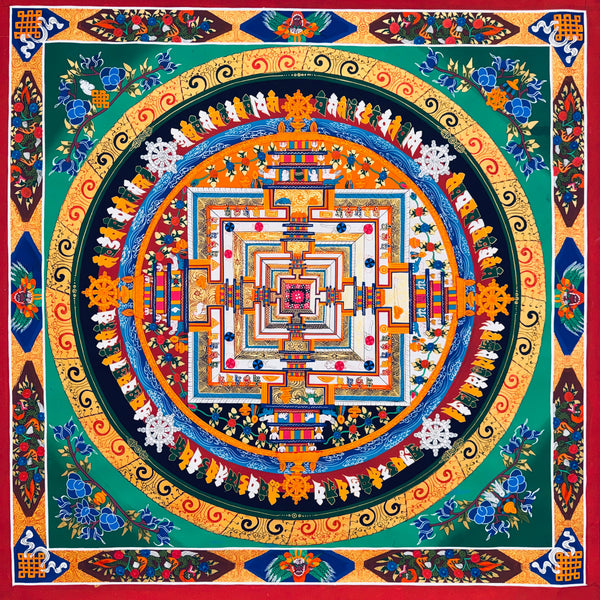 Kalachakra Mandala Large Tibetan Thangka Painting