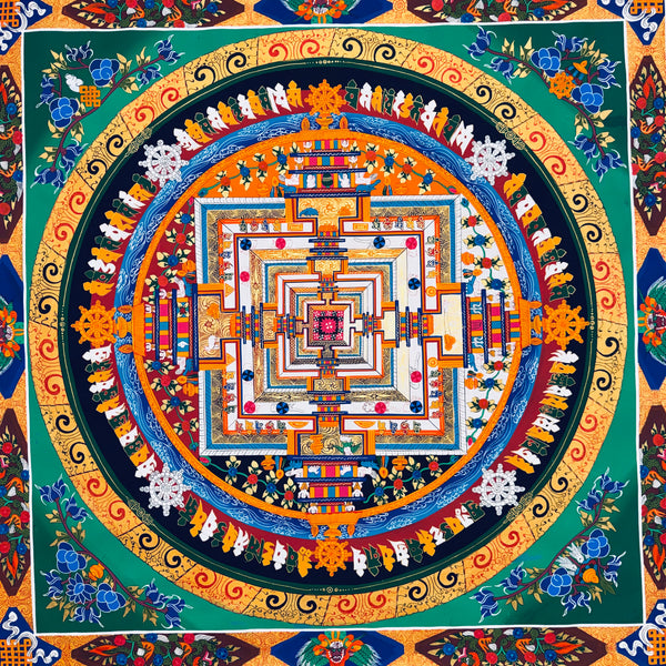 Kalachakra Mandala Large Tibetan Thangka Painting
