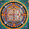 Kalachakra Mandala Large Tibetan Thangka Painting