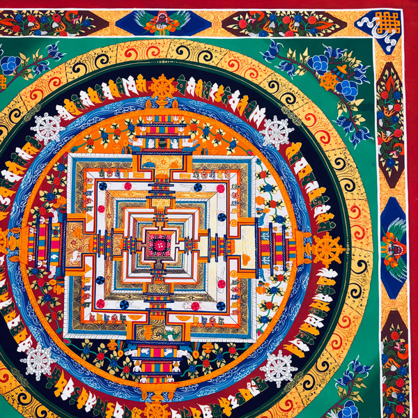 Kalachakra Mandala Large Tibetan Thangka Painting