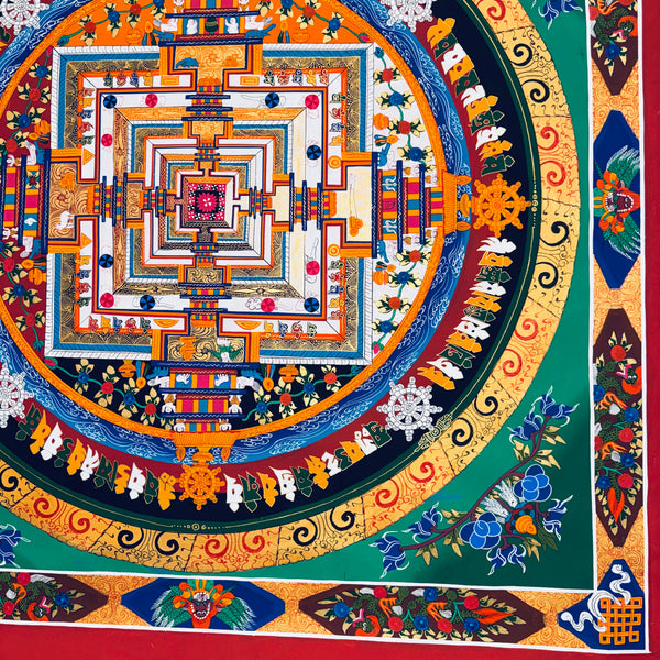 Kalachakra Mandala Large Tibetan Thangka Painting