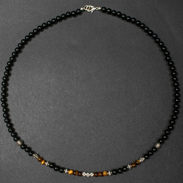 Onyx with Tiger Eye Short Mala
