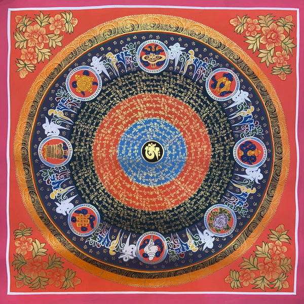 Om Mantra Mandala Thangka