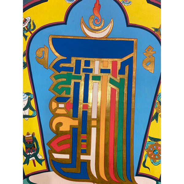Kalachakra Alphabet Tibetan Thangka Painting