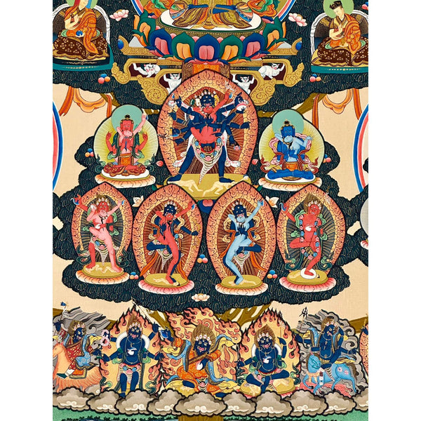 Nyingma Dudjom Tersar Refuge Tree Thangka