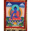 Medicine Buddha Thangka - Silk Framed