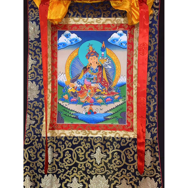 Guru Rinpoche Padmasambhava Thangka - Silk Framed