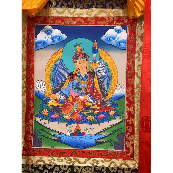 Guru Rinpoche Padmasambhava Thangka - Silk Framed