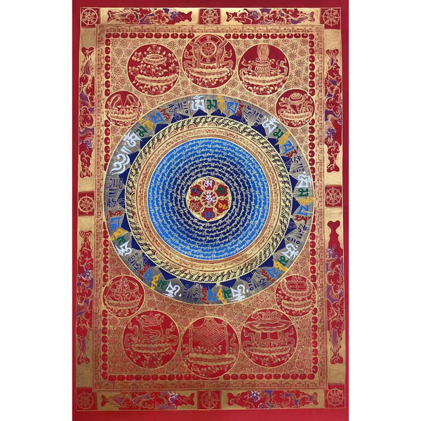 Om Mantra Mandala Large Thangka