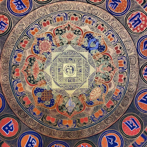 Om Mantra Mandala Thangka