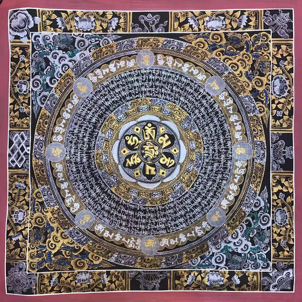 Om Mantra Mandala Thangka