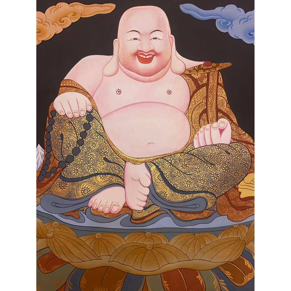 Laughing Buddha Thangka
