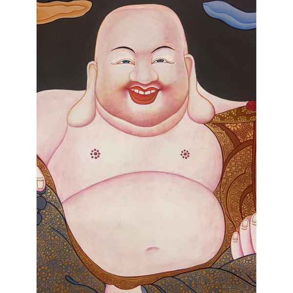 Laughing Buddha Thangka