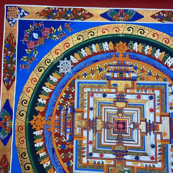 Kalachakra Mandala Large Tibetan Thangka Painting