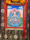 White Tara Thangka - Silk Framed