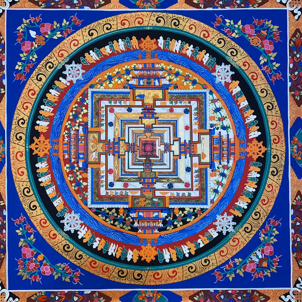 Kalachakra Mandala Large Tibetan Thangka Painting