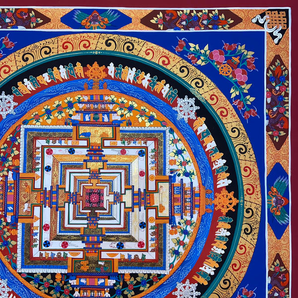 Kalachakra Mandala Large Tibetan Thangka Painting